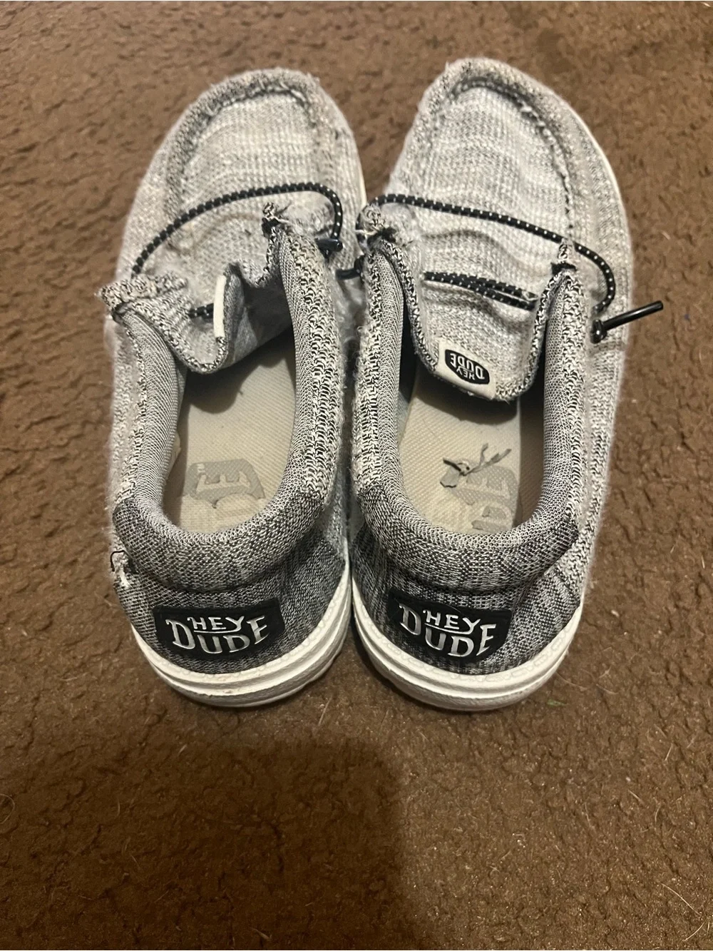 Hey Dude Kids Slip-On Moccasins in Light Gray